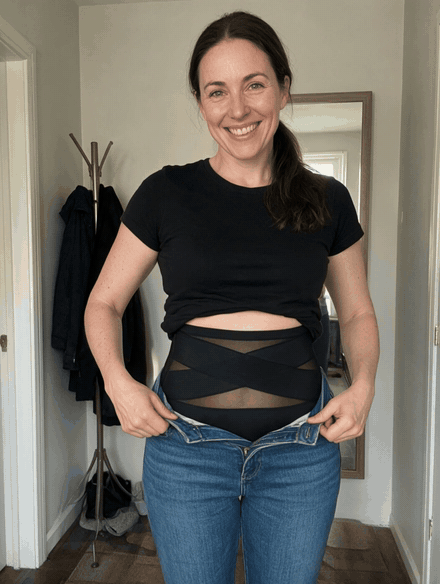 Almsie Snatched Brief worn under jeans