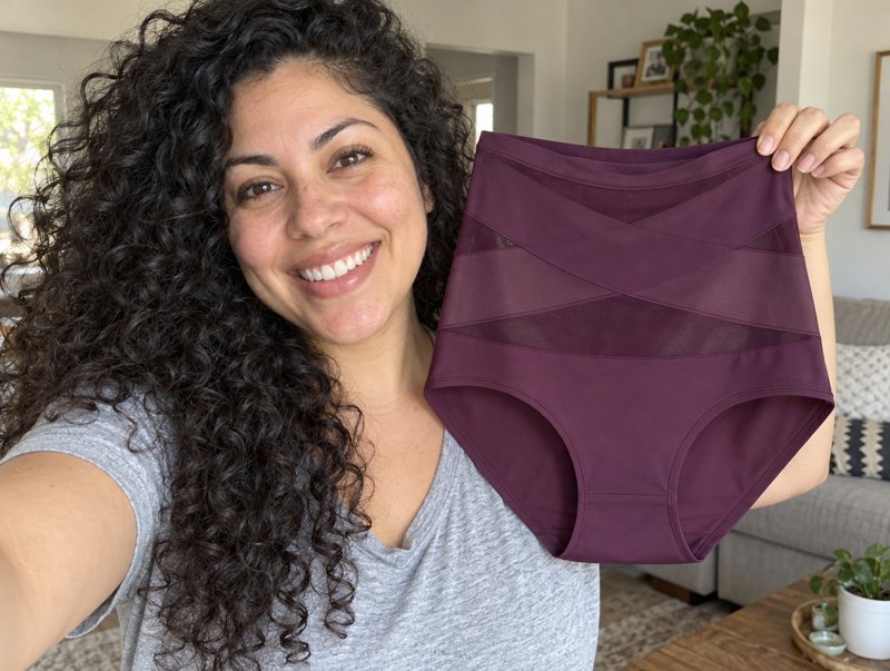 Happy mum with her Almsie Snatched Brief